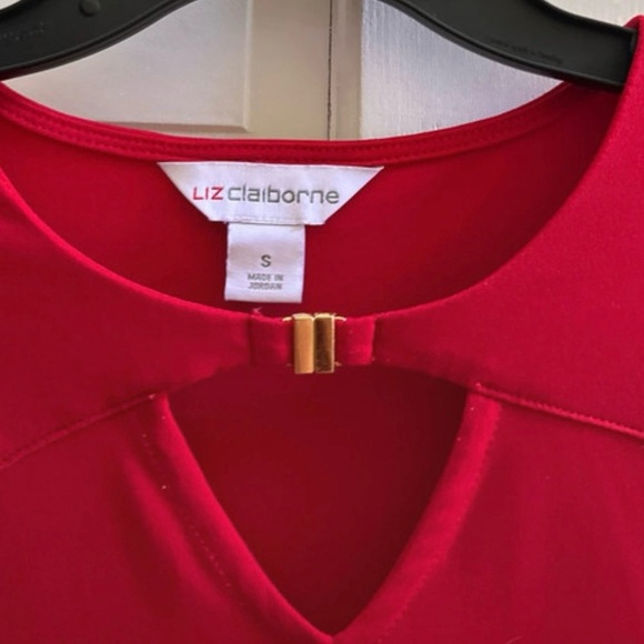 Liz Claiborne Red Women's Top size S - Picture 2 of 3